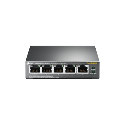TP-Link -   TL-SG1005P Unmanaged Gigabit Ethernet (10/100/1000) Power over Ethernet (PoE) Zwart