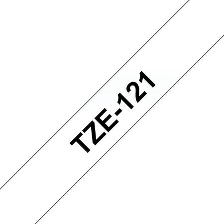 Brother - Labele P-touch TZe-121 Standard 9 mm Schwarz auf Transparent