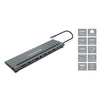 CONCEPTRONIC -   DONN17G laptop dock poortreplicator Bedraad USB 3.2 Gen 1 (3.1 Gen 1) Type-C Grijs