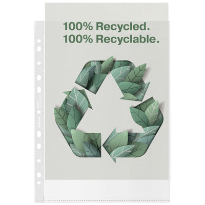 Esselte – perforierte Ausstellungstasche, 100 % recycelt, ft A4, 70 Mikron, Karton mit 20 Stück