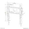 Neomounts -   WL30-750BL14 Heavy duty muurbeugel 42-75 vlak vergrendelbaar snelle installatie TÜV