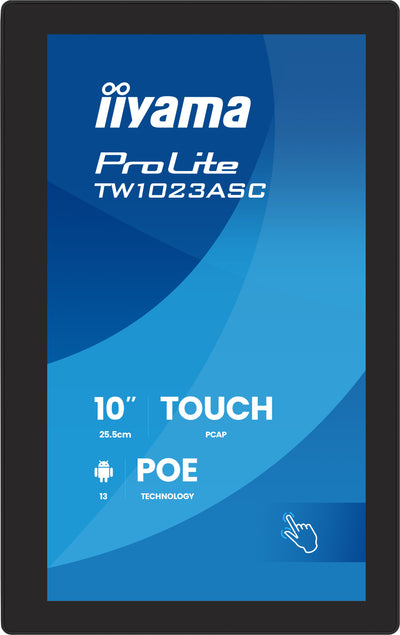 IIYAMA -   TW1023ASC-B3P beeldkrant Digitale signage flatscreen 25,6 cm (10.1) Wifi 450 cd/m² HD Zwart Touchscreen Type processor Android 24/7