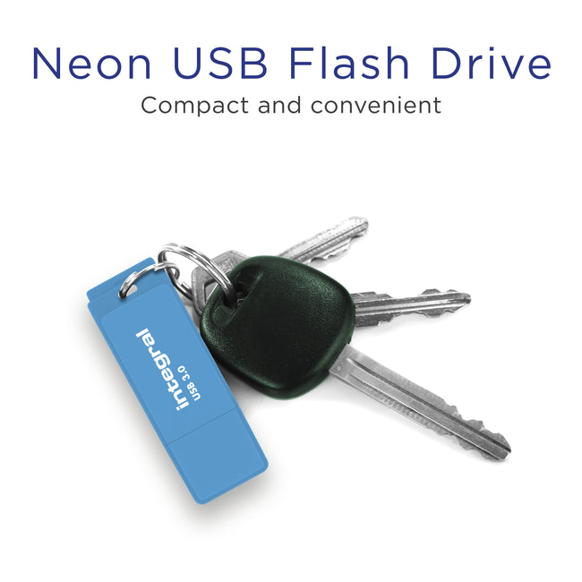 Integral - USB-Stick 3.0 64GB neonblau