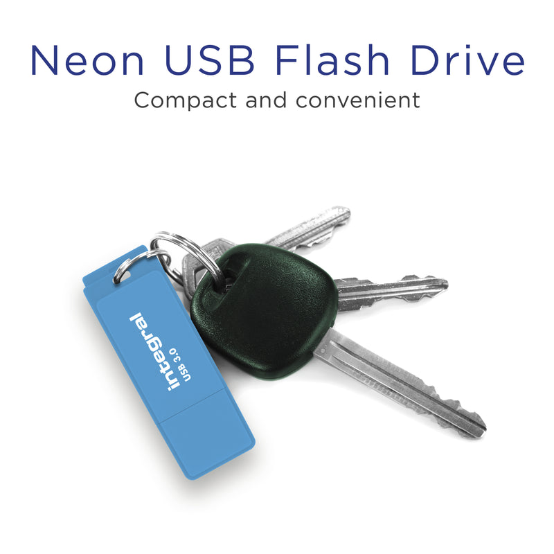 Integral - Neon USB 3.0 Stick, 32 GB, blau