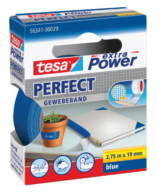 Tesa - Packband Textil 19mmx2.75m blau | 10 Stücke