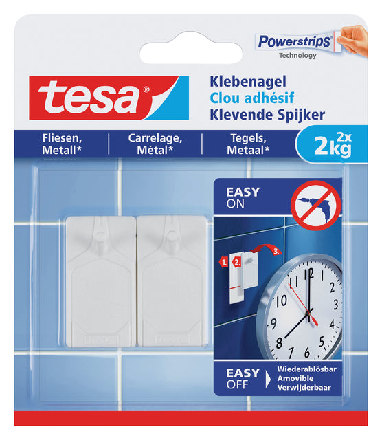 Tesa - Klebrige Nagelfliesen und Metall 2 kg | 8 Stücke