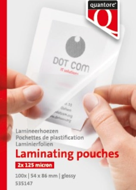 Quantor - Laminabdeckung 54x86mm 2x125mic