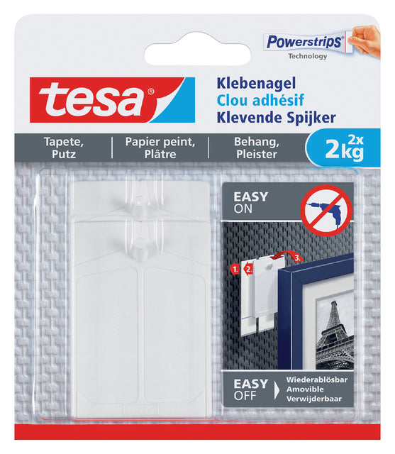 Tesa - Sticky Nagel Wallpaper und Gips 2 kg | 8 Stücke