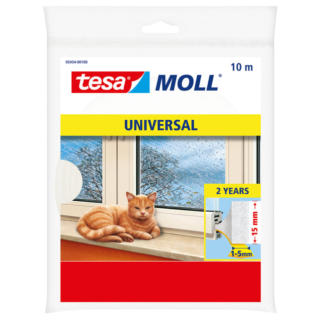 Tesa - Moll Universal Tour Strip, 10 m x 15 mm, weiß