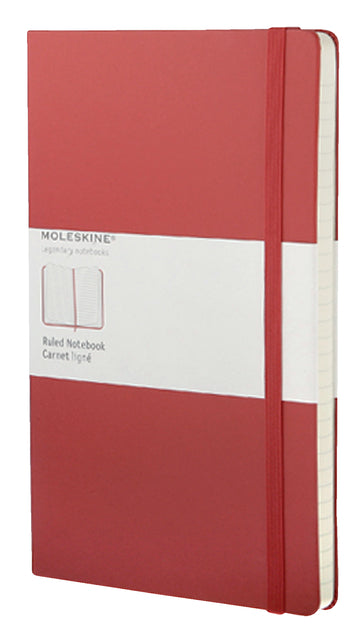 Moleskine - Notizbuch groß 130x210mm Linie Rot