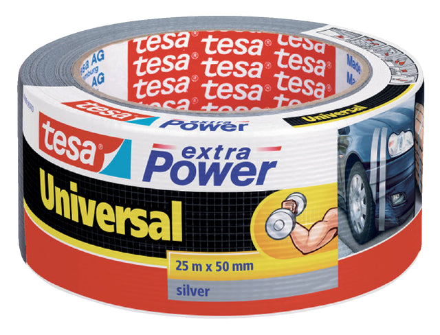 Tesa - Klebeband 50mmx25m Extra Power Silber | 6 Stücke