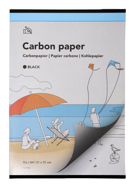 QBasic - Carbonpapier A4 21x31cm 10x Black | 12 Stücke