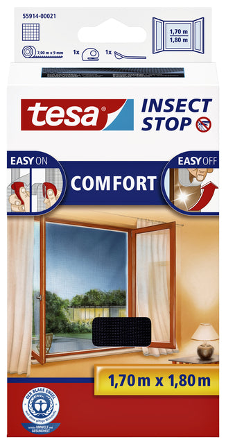 Tesa - INSECTHOR 55914 für Fenster 1.7x1,8 m schwarz