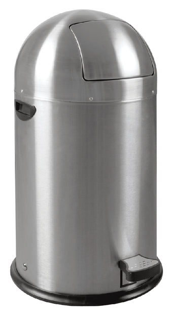 EKO - Abfall Bin Kickcan 33 Liter Matt Edelstahl