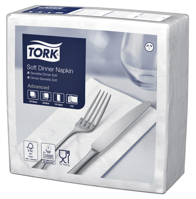 Tork - DinnerFeet acht - 100 Blätter weißer Blätter