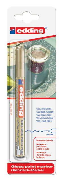 Edding - Filz -Tip Edding 780 Lakmarker um Gold 0,8 mm Blister | 10 Stücke