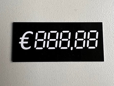 Klika - Digitalkarte 60x25 mm 888,88 € 10 Stück 20 Stück