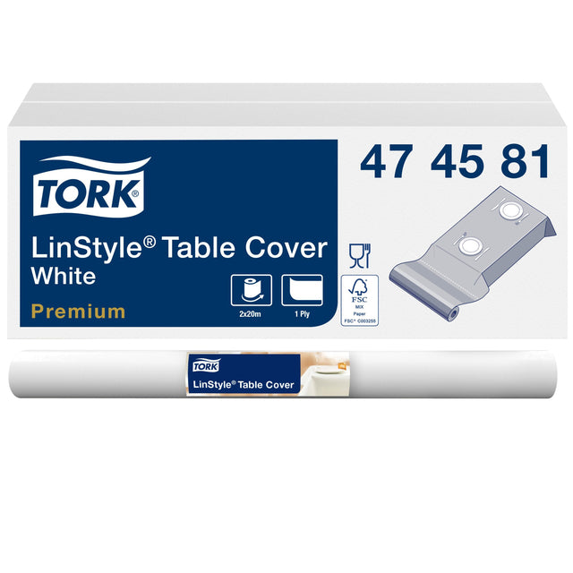 Tork - Tabelle fakes linstyle Premium 120cmx20m Weiß
