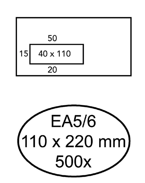 Quantore - Umschlagfenster EA5/6 VL45 ZK 80GR WT