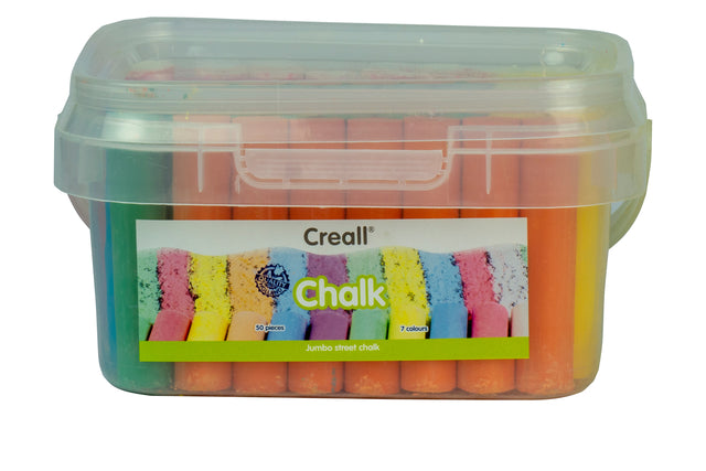 Creall - Bürgersteigkreide 50 Stück 6 Farben