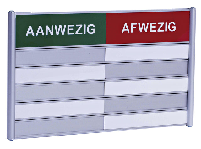Posta - zum Abwesenheitszeichen für 5 Namen