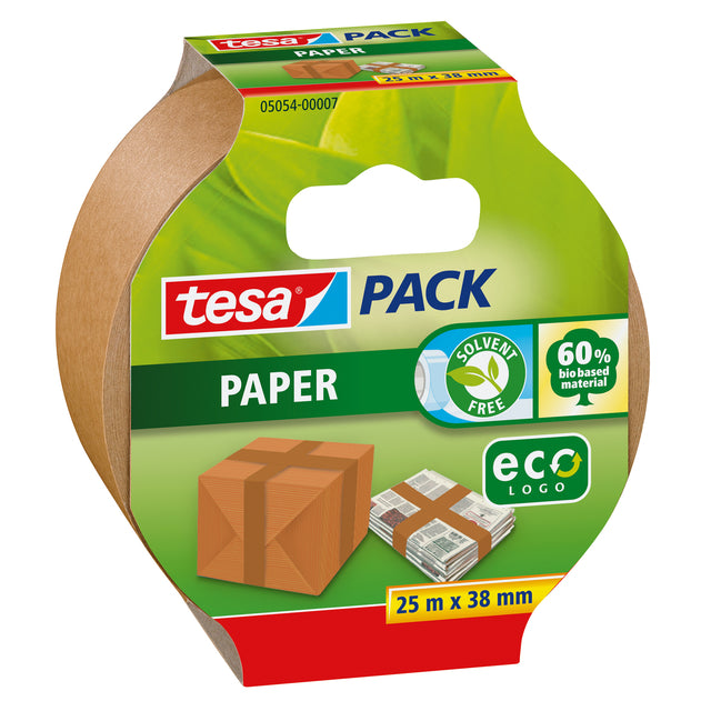 Tesa - Verpackung 05054 Öko -Papier 38 mmx25m braun