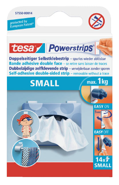 Tesa - PowerStrips klein, besser 1 kg, Blasen von 14 Teilen