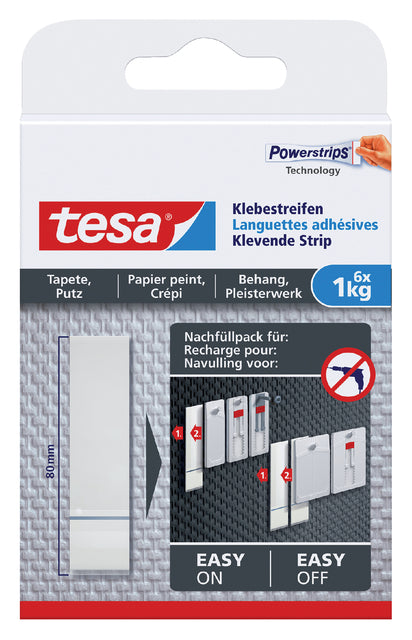 Tesa - Doppel -Seiten -Stickstreifen Wallpaper und Gips 1 kg | 15 Stücke