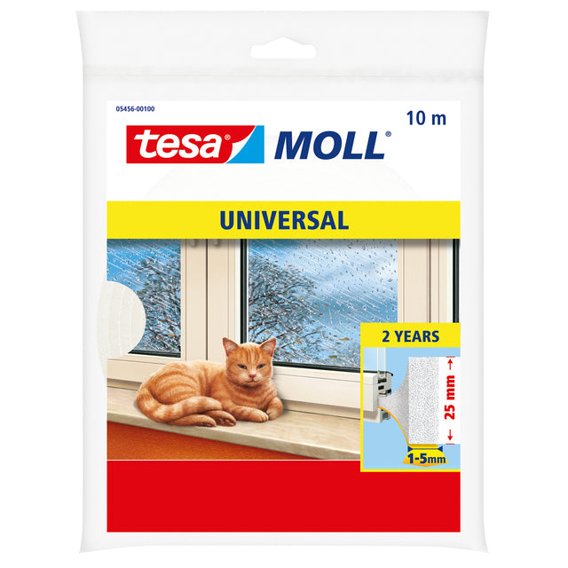 Tesa - Moll Universal Tour Strip, 10 m x 25 mm, weiß