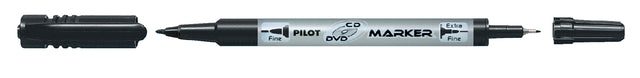 Pilot - CD -Marker Pilot Twin F und EF 0,7 mm und 0,4 mm schwarz | 12 Stücke