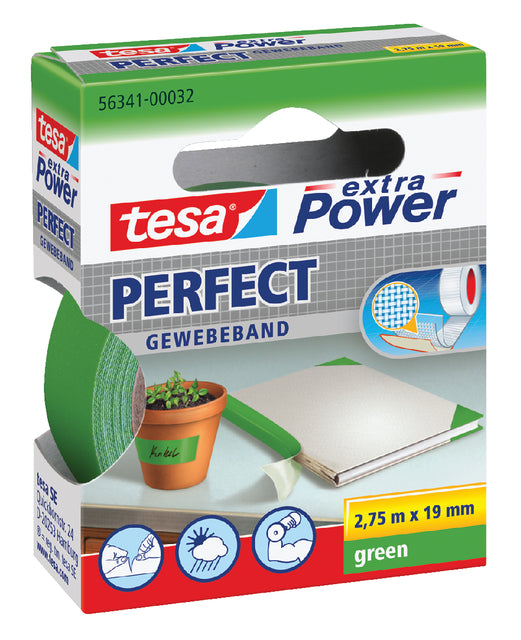 Tesa - Packband Textil 19mmx2.75m Grün | 10 Stücke