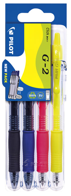 Pilotgelshrijn set2go Clicker BL-G2-7 0,4 mm auf 4 Stück Neon Arsch eingestellt