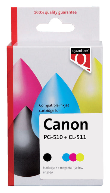 Quantore-Inkcartridge Canon PG-510 Cl-511 SW+KL