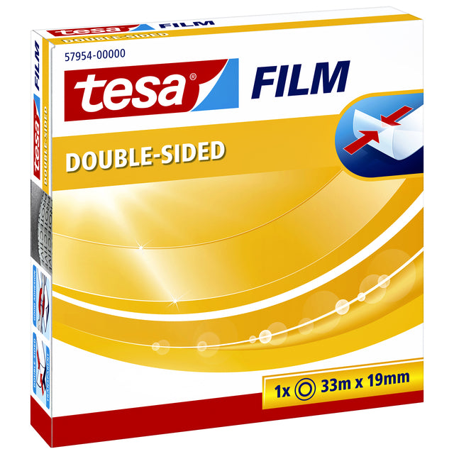 Tesa - Doppelsiedlung Klebeband Film 19mmx33m | 6 Stücke