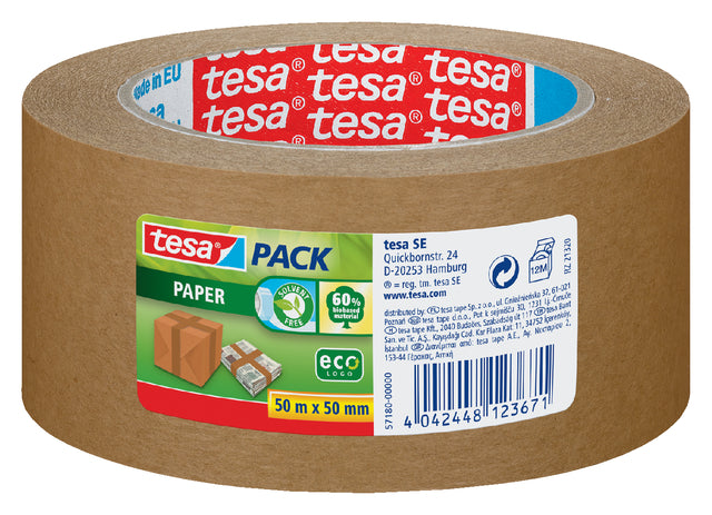 Tesa - Verpackungsplatzpapier, ft 50 mm x 50 m, Papier, braun