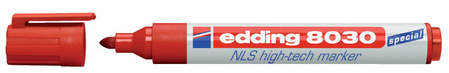 Edding-viltstift Edding 8030 NLS High-Tech-Marker 1,5-3mm Rot | 10 Stücke