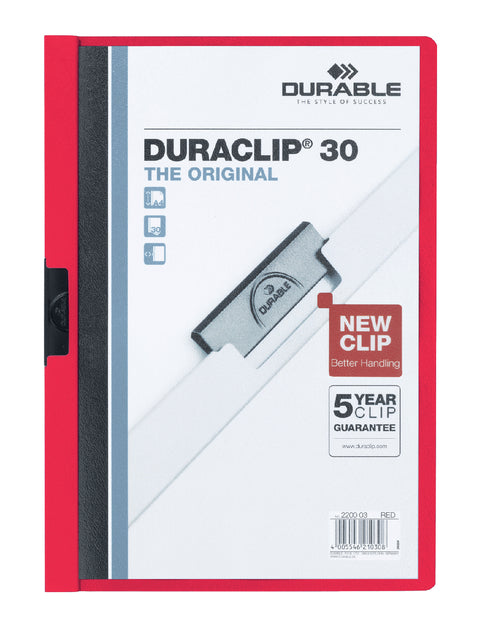 Langlebig - klemmap duraclip original 30 rot