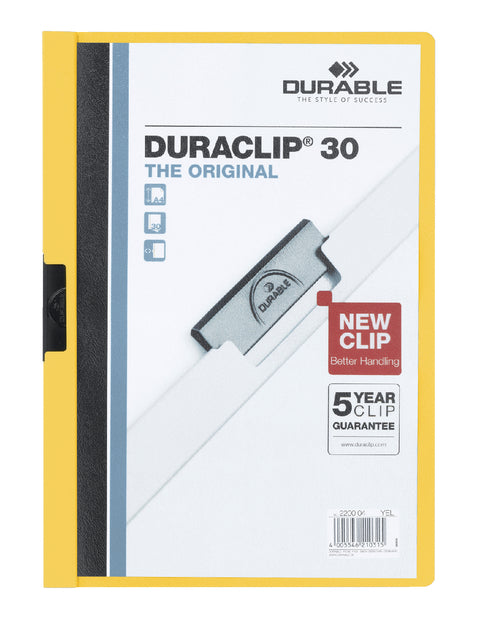 Langlebig - klemmap duraclip original 30 gelb