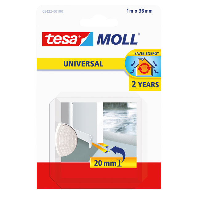 Tesa - Moll Universal Scream Strip, 1 m x 38 mm, weiß