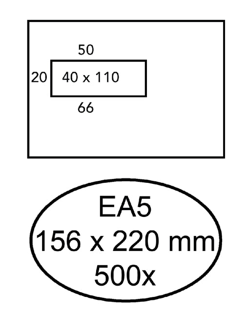 Quantore - Umschlagfenster EA5 VL40 80GR WT