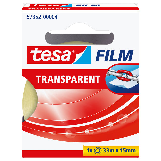 Tesa - Packbandfilm 15 mmx33 m Transparent Box