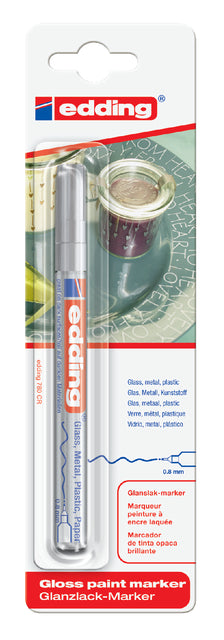 Edding - Filz -Tip EDDing 780 Lackmarker um Silber 0,8 mm Blister | 10 Stücke