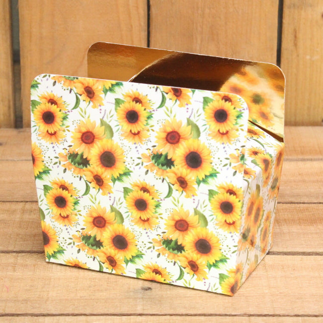 Bonbon doosjes - Chocolade doosje - Zonnebloem LAAG - 12 stuks