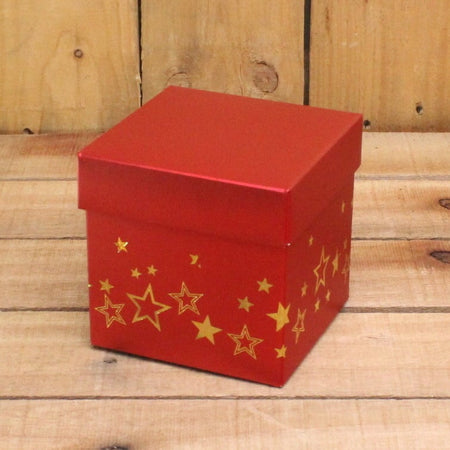 Bonbon doosjes - Chocolade doosje - Rood metallic glans met sterren