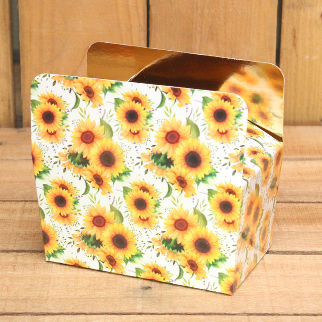 Bonbon doosjes - Chocolade doosje - Zonnebloem LAAG - 24 stuks