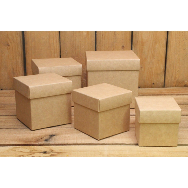 Bonbon doosjes - Chocolade doosje - Kraft kubus - 24 stuks