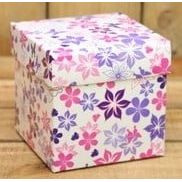 Bonbon doosjes - Chocolade doosje - Flower fantasy paars - 24 stuks