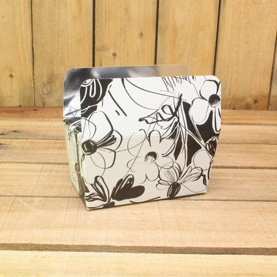 Bonbon doosjes - Chocolade doosje - Zwart wit bloem LAAG - 24 stuks