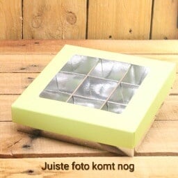 Bonbon doosjes - Chocolade doosje - Pastel geel - 24 stuks