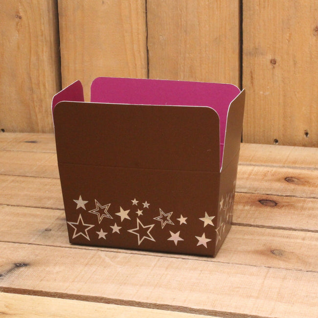 Bonbon doosjes - Chocolade doosje - Bonbondoos Bruin sterren - 24 stuks